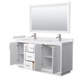 thumbnail image 3 of Wyndham Collection Miranda 66" Wood Double Bathroom Vanity in White/Nickel, 3 of 7