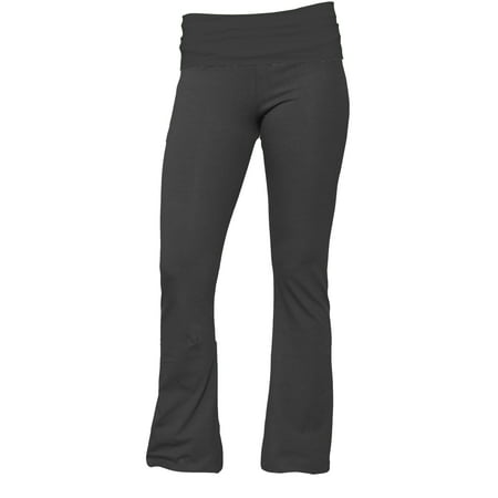 Fold Over Fitness Pant - Hometown Clothing Bundle: Boxercraft YOGA PANT with Fold Over waistband AND 10% off coupon for a future purchase with us, Charcoal-L