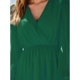 thumbnail image 6 of Cupshe Women's Chiffon Solid Long Peasant Sleeves Mini Dress, Sizes XS-XXL, 6 of 8