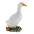 thumbnail image 4 of Figura decorativa de ganso, pato, pájaro, para jardín, figura de animal, decoración de estanque, amarillo/ Blanco m, 4 of 8