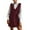 Wine, variant on ZyeKqe Womens Dresses V Neck Sleeveless Knit Pullover Sweater Vests Dresses Casual Loose Fall Winter Outfits with Pockets