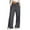 Dark Gray#05, variant on Pants for Women Baggy Elastic Waisted Flare Sweatpants Sports Drawstring Pants Pleated Joggers with Pockets Palazzo Trousers