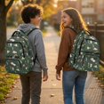 thumbnail image 4 of HUIACONG Green Dino Pattern School Backpack for Primary Kids Lightweight Wear‑Resistant Large Capacity for Boys Girls Ages 6‑18 Daily Travel, 4 of 7