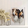 thumbnail image 2 of Collie Dog Portrait Watercolor Canvas Print, Home Decor Wall Painting for Living Room Bedroom Office Study, 2 of 8