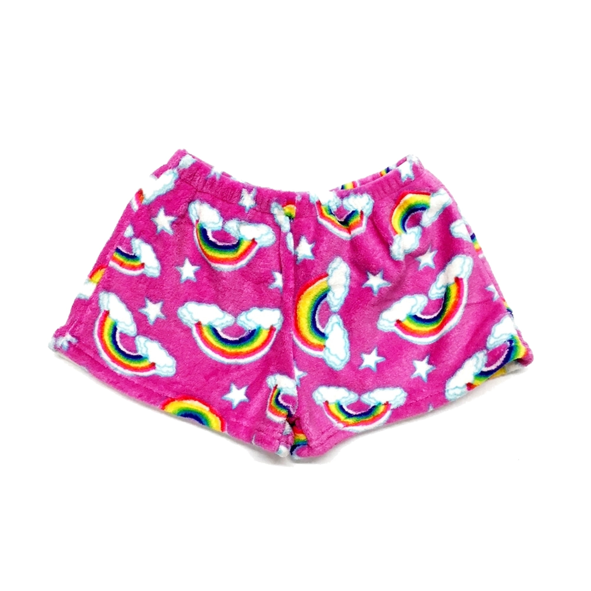 Fuzzy pajama shorts set Clearance