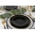 thumbnail image 2 of PLASTICPRO 7” & 10” Combo Plastic Plates Disposable Dinnerware Set, Black & Gold Rim 32-Pack, 2 of 3