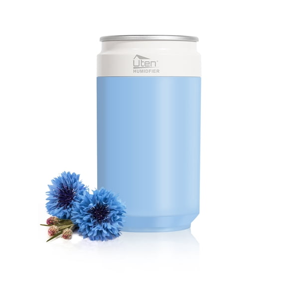 Uten Humidifier for Bedroom, Can Air Humidifier, Humidifiers for Home and Plants, USB Powered And Battery Powered Portable for Home Office Car Outdoor, 2 Mist Modes, Night Light, Auto-Off