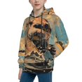 Yiaed Playful Otter Tropical Beach Print Boys Girls Hoodies Novelty