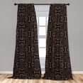 thumbnail image 5 of Ambesonne Abstract Curtains, Irregular Mosaic Inspired, Pair of 28"x95", Multicolor, 5 of 5
