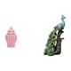 thumbnail image 1 of Jarrón de con tapa y estatua de pavo real, colección de esculturas de animales para elegantes arreglos florales y decoración de mesa., 1 of 8