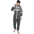 thumbnail image 4 of Juicy Trendz Man Hooded Fleece Onesie Pajamas – Aztec Print, Zip-Up, Unisex Non-Footed Sleepwear Jumpsuit for Adults, 4 of 5