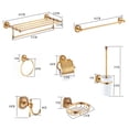 thumbnail image 5 of Loyalheartdy 7PCS Bathroom Hardware Set Retro Gold Towel Rack Combination Hanger Hook, 5 of 12
