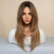 thumbnail image 5 of Peluca de SimulacióN Europea y de 64 Cm, Cabello Femenino, Conjunto de Cabeza con Raya Central, Conjunto de Cabello para Mujer, Peluca de Cabeza,C, 5 of 9