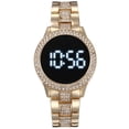 thumbnail image 1 of Reloj electrónico LED resistente al agua con doble fila de diamantes para hombres y mujeres, reloj de disco grande para traje de hombre europeo y americano, 1 of 6