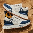 thumbnail image 6 of AOPLUS Men'S Classic Low-Top Sneakers - White & Navy Blue, Lace-Up Casual Sports Shoes with Durable PVC Sole, Comfortable Fabric Lining, and Stylish Design for Casual Attire, Allseason Shoes | Styli, 6 of 8