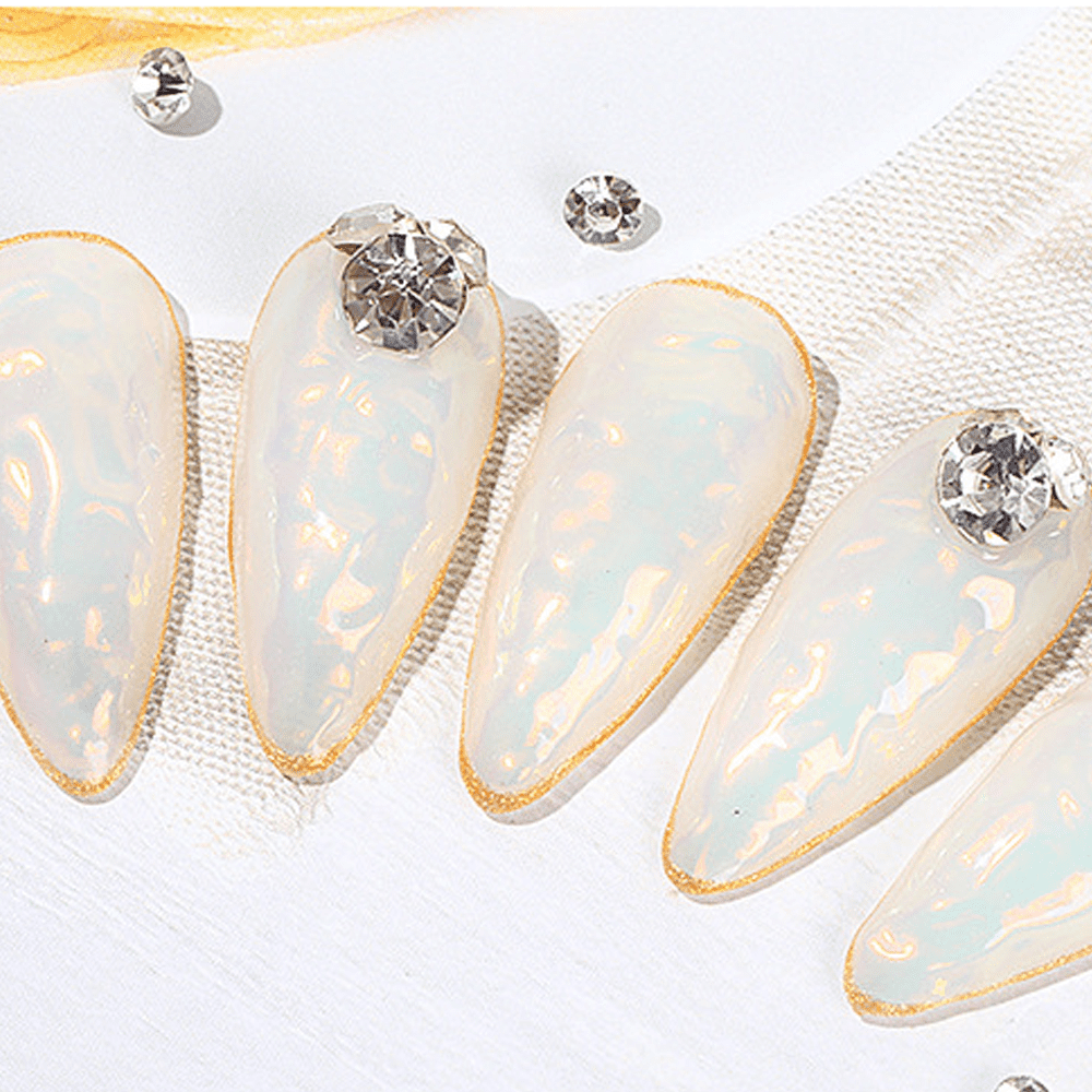 Crystal Gems Nail Diamonds,Nail Art Studs Colorful Rhinestones for Nails  Kit - 1#+5# 