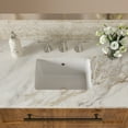 thumbnail image 4 of 18"x12" White Ceramic Rectangular Undermount Bathroom Sink with Overflow, 4 of 6