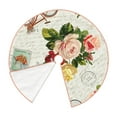 thumbnail image 3 of Kll Vintage Bike Flower Butterfly Christmas Tree Skirt 30",Party Decorations Farmhouse For Christmas Decorations Holiday Party, 3 of 8
