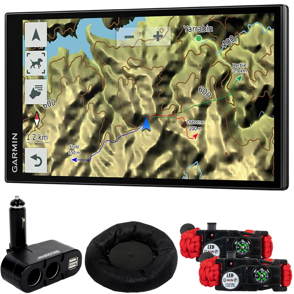 Garmin DriveTrack 71 in-Vehicle Dog Tracker/GPS Navigator Bundle with GPS Dash Mount and Multifunction DC12V/24V Car Socket 010-01982-00 