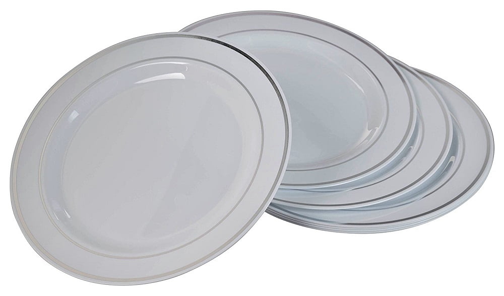Crown Display Plastic Disposable Dinnerware Set 60 Pcs Wedding