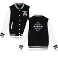 thumbnail image 1 of Moonsky K/P0p Dem 0n Hunters Fashion Women's Baseball Jacket Contrast Color Cardigan Jacket Spring and Autumn Teen Boys & Girls Baseball Uniforms Womens& Mens Baseball Jacket (Negro S), 1 of 3