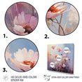 thumbnail image 3 of Designart "Purple Coral Herbs love expression III" Floral Floater Framed Canvas Wall Art, 3 of 7