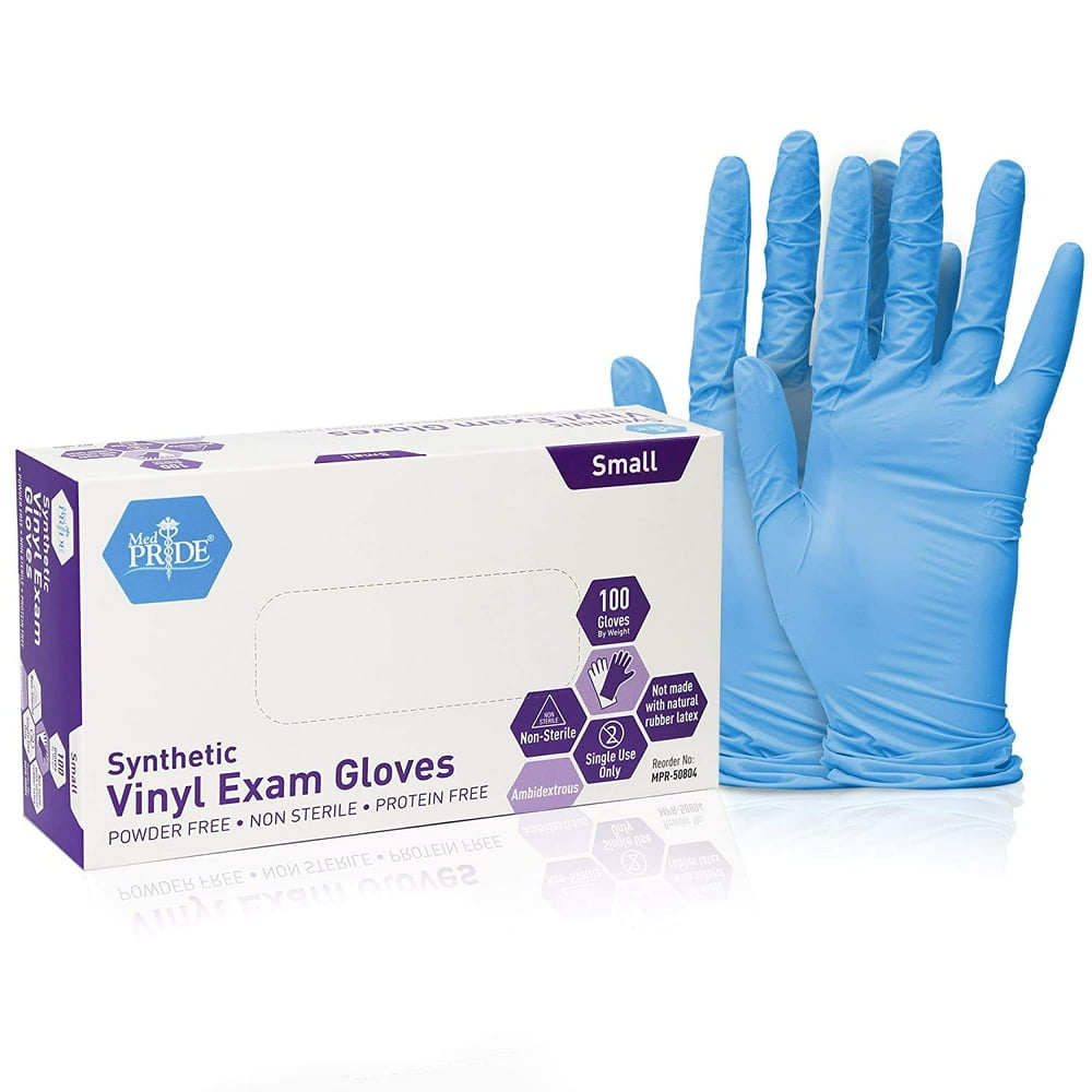 Medpride Synthetic NitrileVinyl Blend Exam Glove, Small 100 Powder