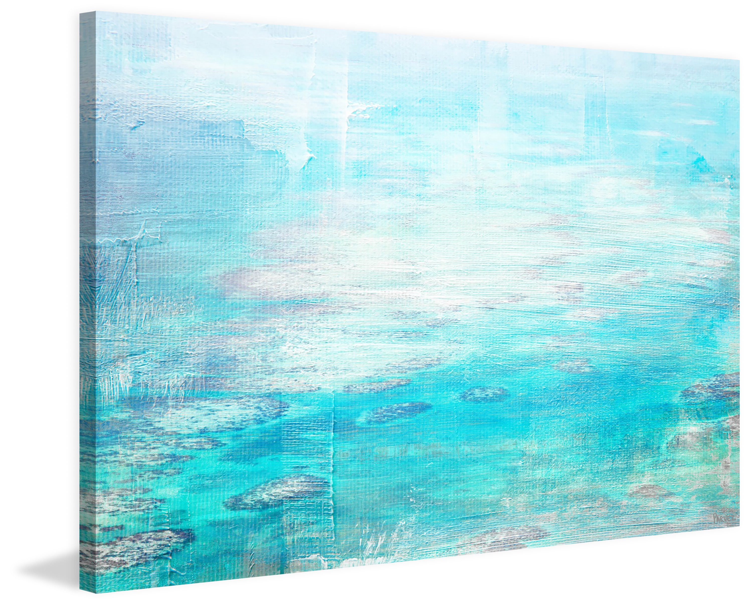 "White Surf" Painting Print on Wrapped Canvas