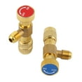 thumbnail image 4 of 2 válvulas de seguridad para líquidos refrigerantes de aire acondicionado R410A R22, adaptador de seguridad de 1/4", 4 of 12