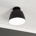 thumbnail image 3 of SEI Furniture Averni Industrial Metal Dome Flush Mount in Black, 3 of 5