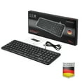 thumbnail image 3 of Perixx PERIBOARD-213C Wired Silent USB-C Scissor Keyboard - 14.45x4.76x0.71 Inches Compact Design with Number Pad - Black - US English, 3 of 7