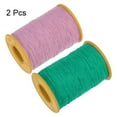 thumbnail image 3 of Uxcell 2pcs Elastic Sewing Thread 547 Yards 0.5mm Thickness Sewing Thread for Hand Sewing, Light Pink & Lake Green, 3 of 6