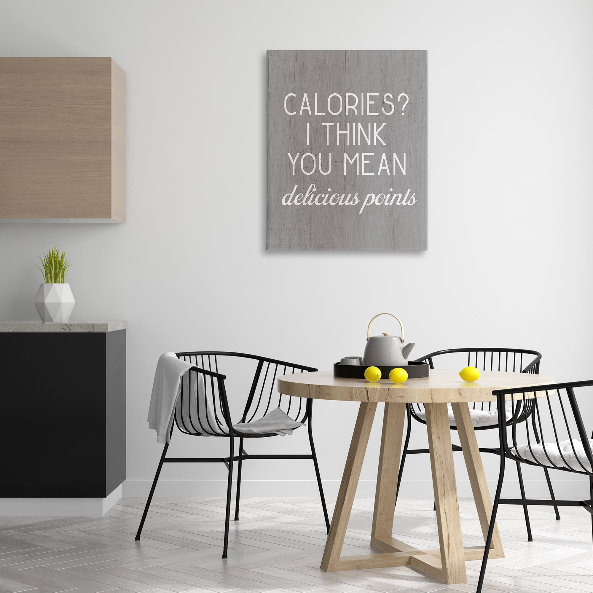 Stupell Industries Calories Delicious Points Food & Beverage Painting Gallery Wrapped Canvas Art Print Wall Art, 30 x 40