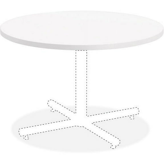 Lorell Hospitality White Laminate Round Tabletop White Laminate Round Top x 42" Table Top Diameter - Assembly Required
