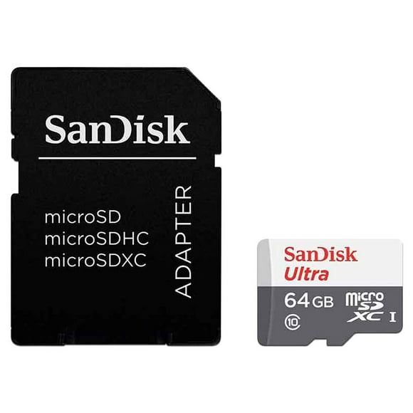 Memoria SanDisk Ultra MicroSDXC UHS-I U1 de 64 GB, Clase 10, incluye