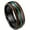 green, variant on 1 piece of 8 mm black wooden design blue -green protein stone design men's tungsten steel ring,green ,7