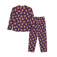 thumbnail image 2 of Rateoe Candy Corn (2) Pattern Womens Pajamas Set Long Sleeve Sleepwear Button Down Nightwear Soft Cotton Pj Lounge Sets, 2 of 9