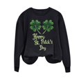 thumbnail image 4 of VKOYWKM Chandails de la Saint-Patrick à Manches Longues, Col Rond, Chandails à Enfiler, Hauts, Graphique « Lucky Four Leaf », Chandails de la Saint-Patty Cadeaux pour Dat, 4 of 5
