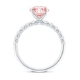 thumbnail image 3 of Rosec Jewels 2 Carat IGI Certified Lab Grown Pink and White Diamond Engagement Ring - VS1 Grade, 925 Sterling Silver, US 4.00, 3 of 9