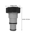 thumbnail image 2 of OUNONA 2Pcs Pool Filter Pump Adapter Grey Sturdy Hose Conversion for Outdoor Pool Pump Accessories, 2 of 8