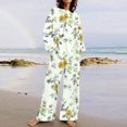 thumbnail image 2 of SnZhen Two Piece Sets for Women Women's Casual Printed Long Sleeved Round Neck Top With Pants Set, 2 of 5