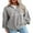 AA Grey, variant on DOKOTOO Oversized Sweatshirts for Women Half Zip Sweatshirt Waffle Knit Pullover Lightweight Long Sleeve Drop Shoulder Tops Fall Outfit