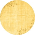 thumbnail image 1 of Ahgly Company Indoor Round Abstract Brown Contemporary Area Rugs, 4' Round, 1 of 4