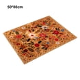 thumbnail image 4 of Baohd Soft Thick Artificial Wool Indoor Door Mat Durable Polyester Floral Washable Rug Washable Entry Rugs 3 50*80cm, 4 of 6