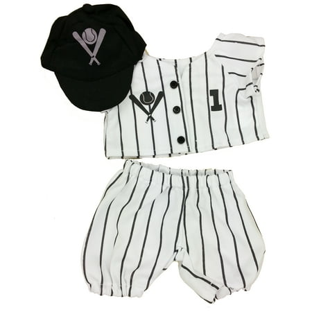 Black Pinstripe Baseball Outfit Fits Most 14