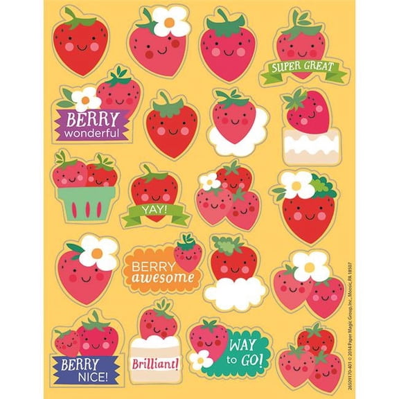 EU-650917 - Strawberry Scented Stickers, Pack of 80 by Eureka