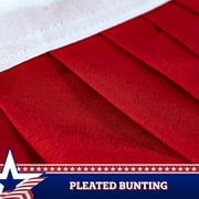 G128 -4th of July décor 1.5x3 ft, 2 Pack American Fan Flags for Outdoor Patriotic Decoration Bunting