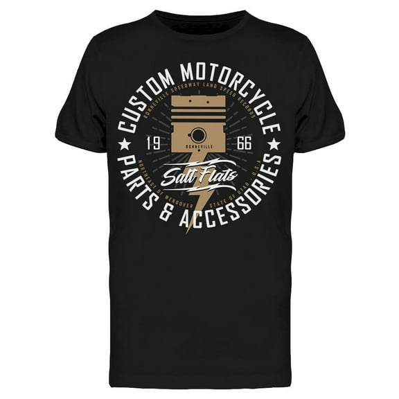 . Custom Motorcycle T-Shirt Men -Image by Shutterstock, Male Small