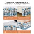 thumbnail image 5 of Paddle Bed Skirt California King Size 18" Drop Vintage Wood Grain Ruffled Wrap Around Bed Skirts Adjustable Elastic Bedskirt Dust Ruffle for California King Size Bed, 5 of 7