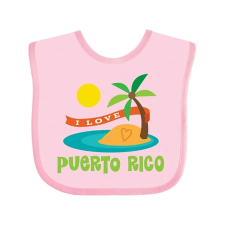 

Inktastic I Love Puerto Rico Gift Baby Boy or Baby Girl Bib